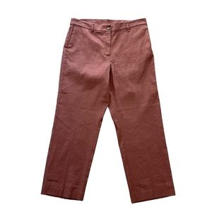 J. Jill Linen Stretch Straight Leg Cropped Pants